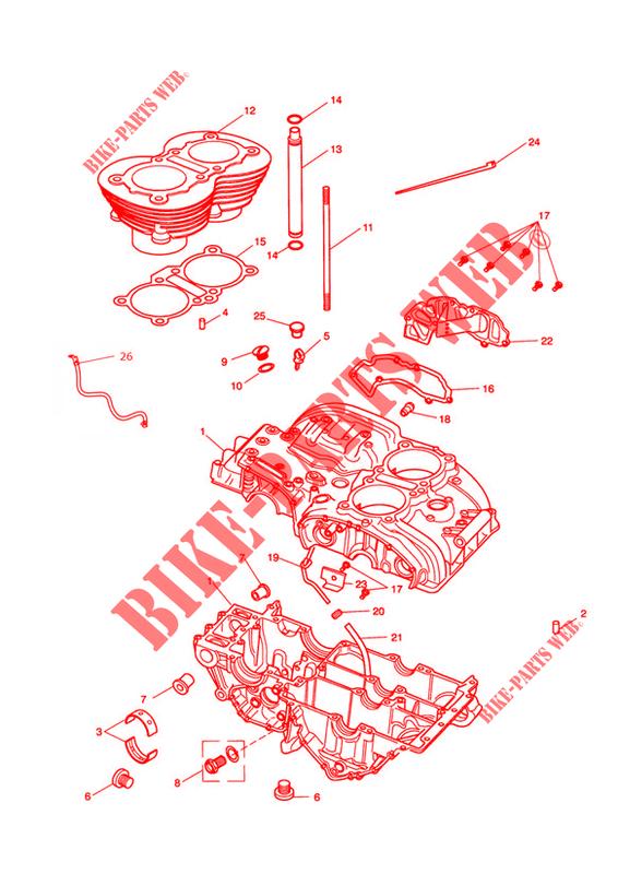 CARTER MOTORE E RICAMBI   BONNEVILLE DAL MOTORE N. 221609 (SOLO MOTORI NERI) per Triumph Bonneville T100 Carbs