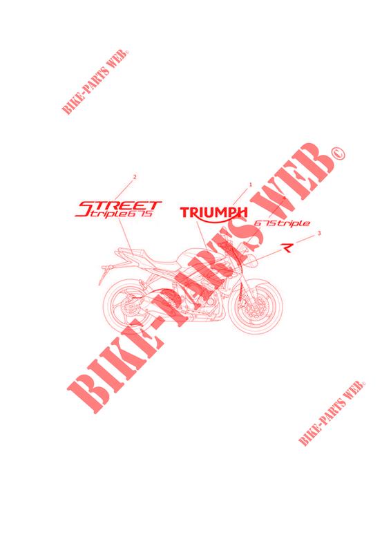 ADESIVI per Triumph STREET TRIPLE 675 R 2013 - 2016